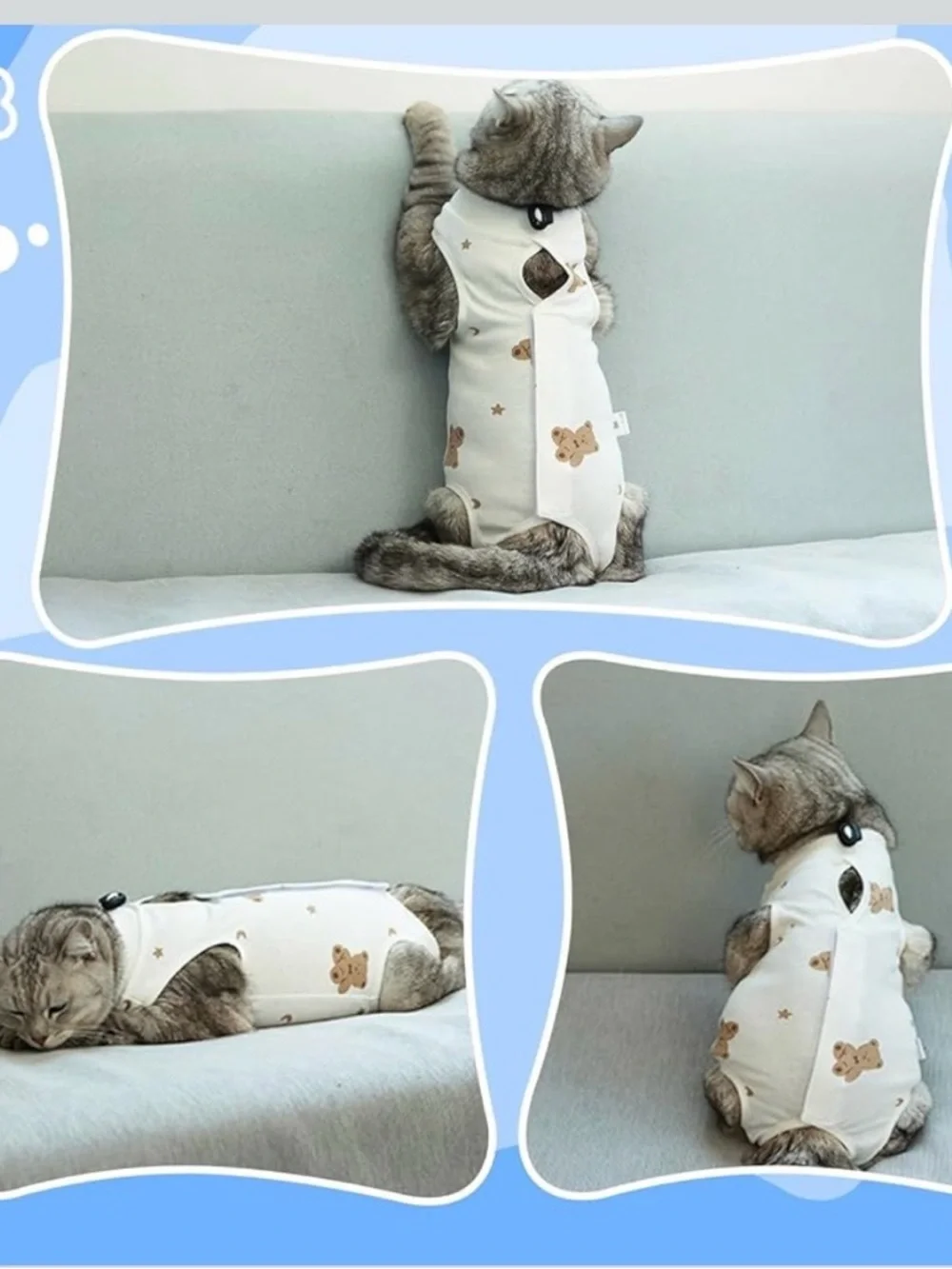 Cat / Kitten Recovery Suit Female After Spay Surgery. NIP